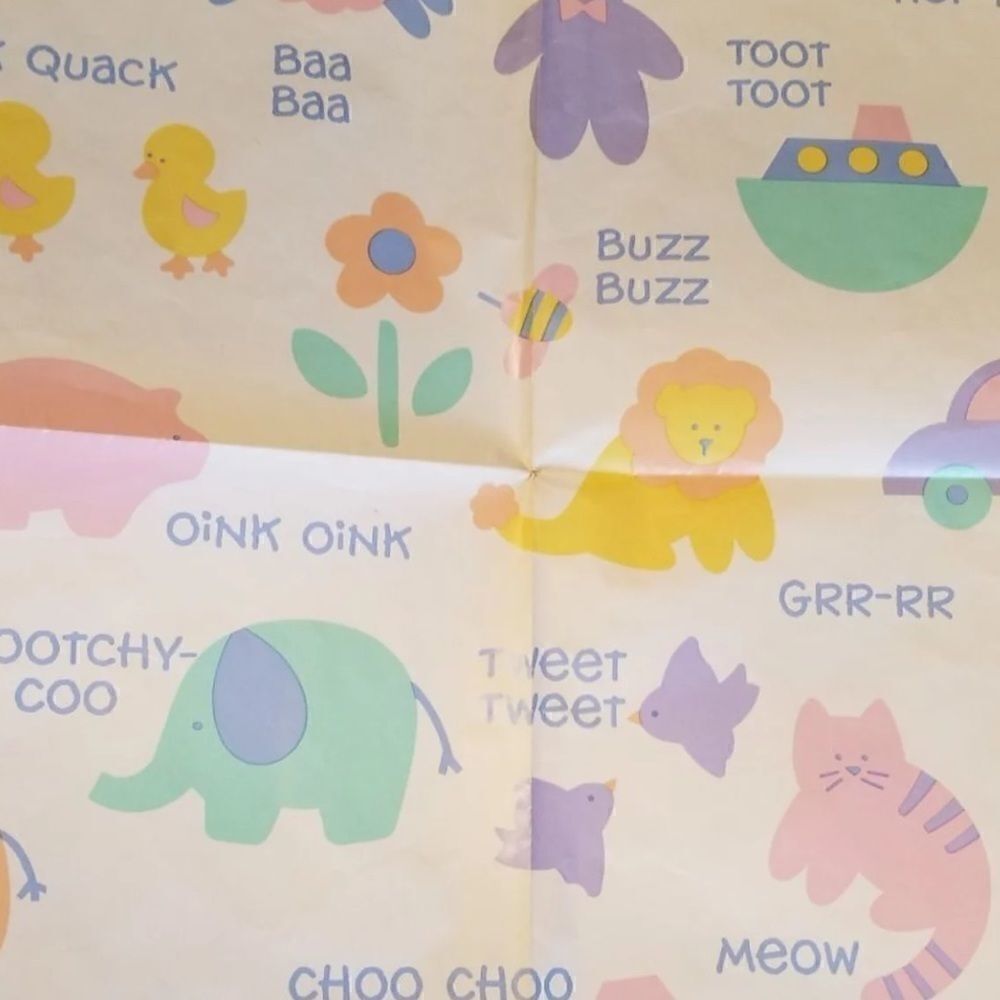 Vintage baby animal gift wrap